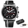 LIGE Brand Sport Men Watch Top Brand Luxury her Waterproof Chronograph Quartz Military Wrist Watch Men Clock+Box